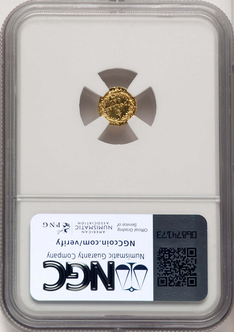 1872/1 25C BG-869 DM California Fractional Gold NGC MS66+