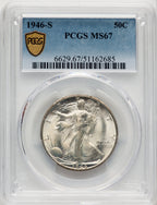 1946-S 50C Walking Liberty Half Dollar PCGS MS67 (775690014)