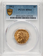 1912 $5 Indian Half Eagle PCGS MS64 (775778002)