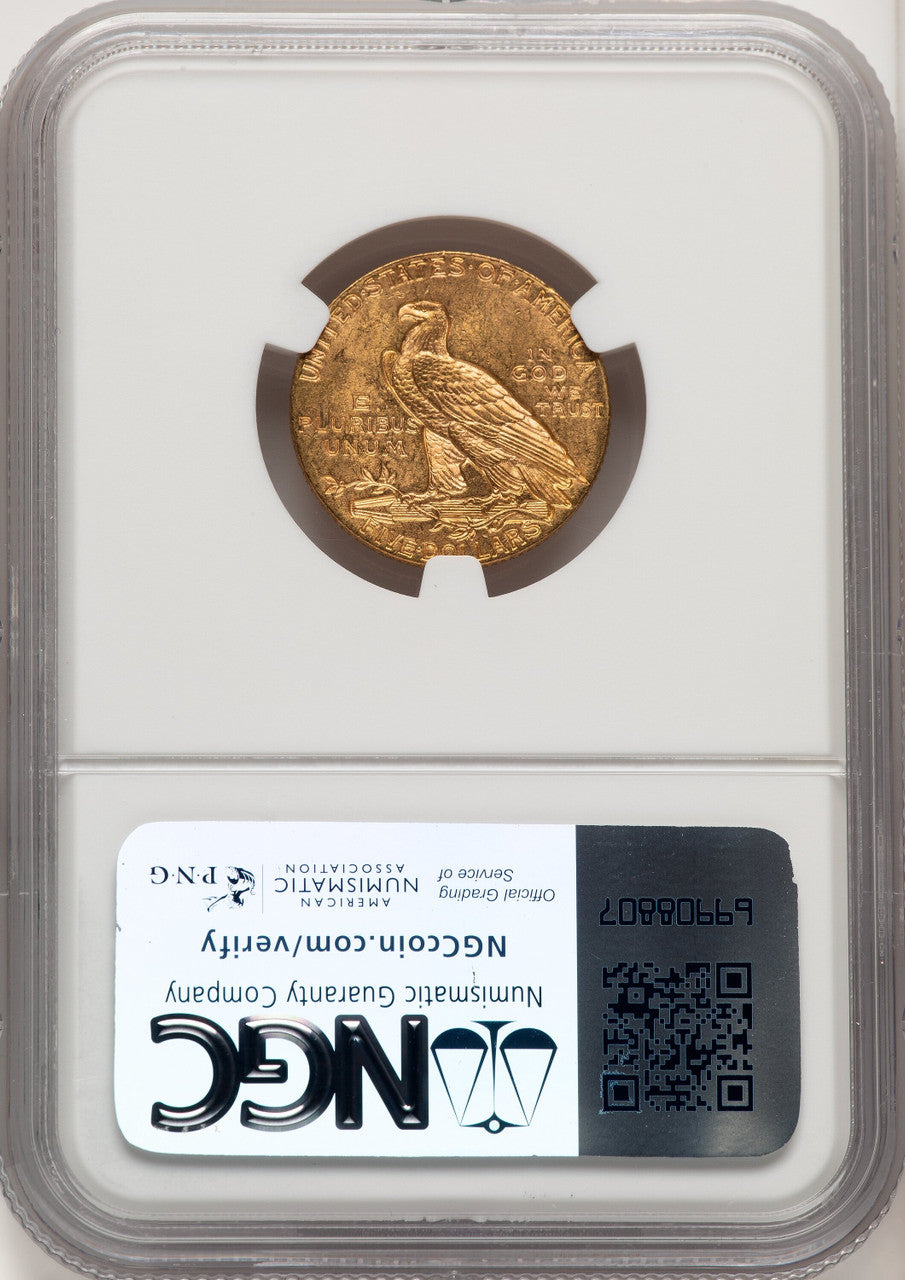 1911 $5 Indian Half Eagle NGC MS63 (775690042)