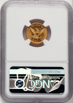 1882 $2.50 Liberty Quarter Eagle NGC MS64