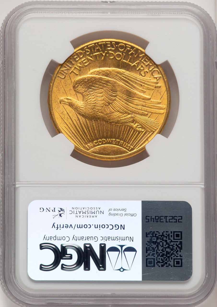 1913-S $20 Brown Label Saint-Gaudens Double Eagle NGC MS63