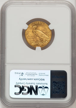 1913 $5 Indian Half Eagle NGC MS65 (775778001)