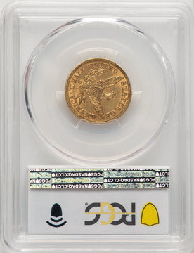 1857-S $5 CAC Liberty Half Eagle PCGS MS61