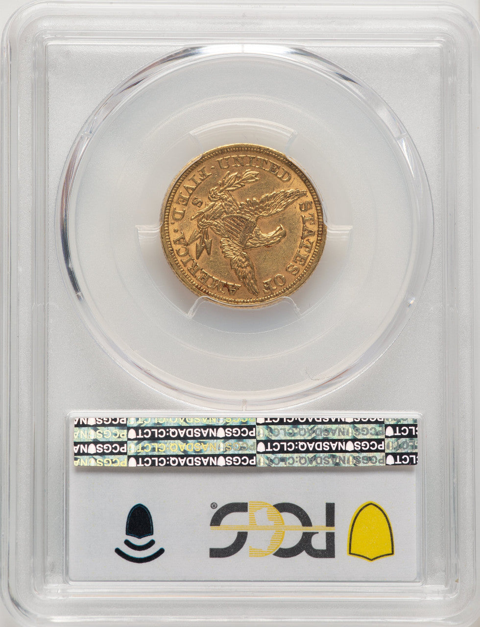 1857-S $5 CAC Liberty Half Eagle PCGS MS61