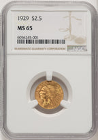 1929 $2.50 Indian Quarter Eagle NGC MS65 (774838021)