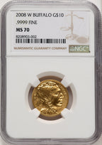 2008-W $10 Quarter-Ounce Gold Buffalo NGC MS70 (770569110)