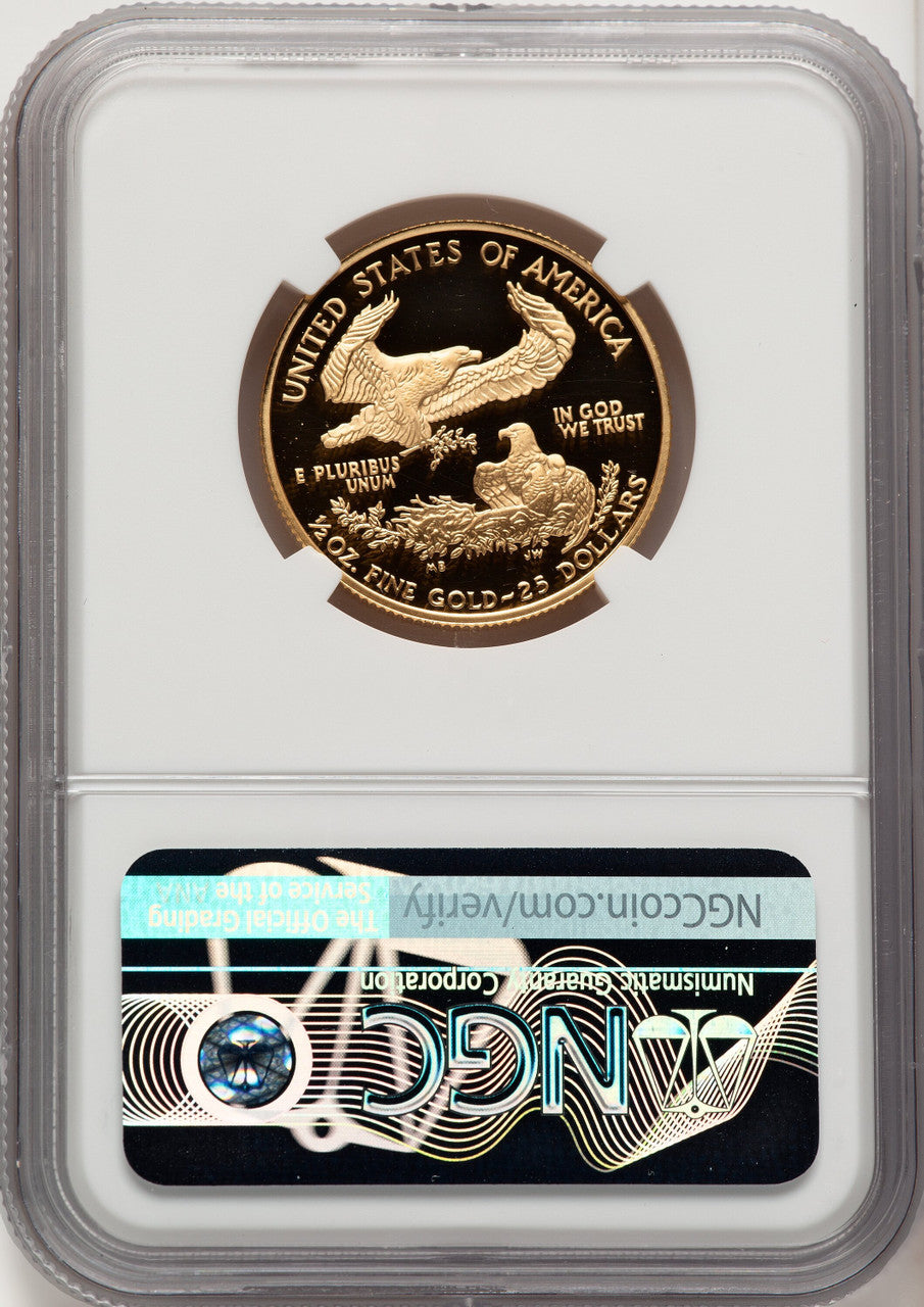 2007-W $25 Half-Ounce Gold Eagle First Strike NGC PF70