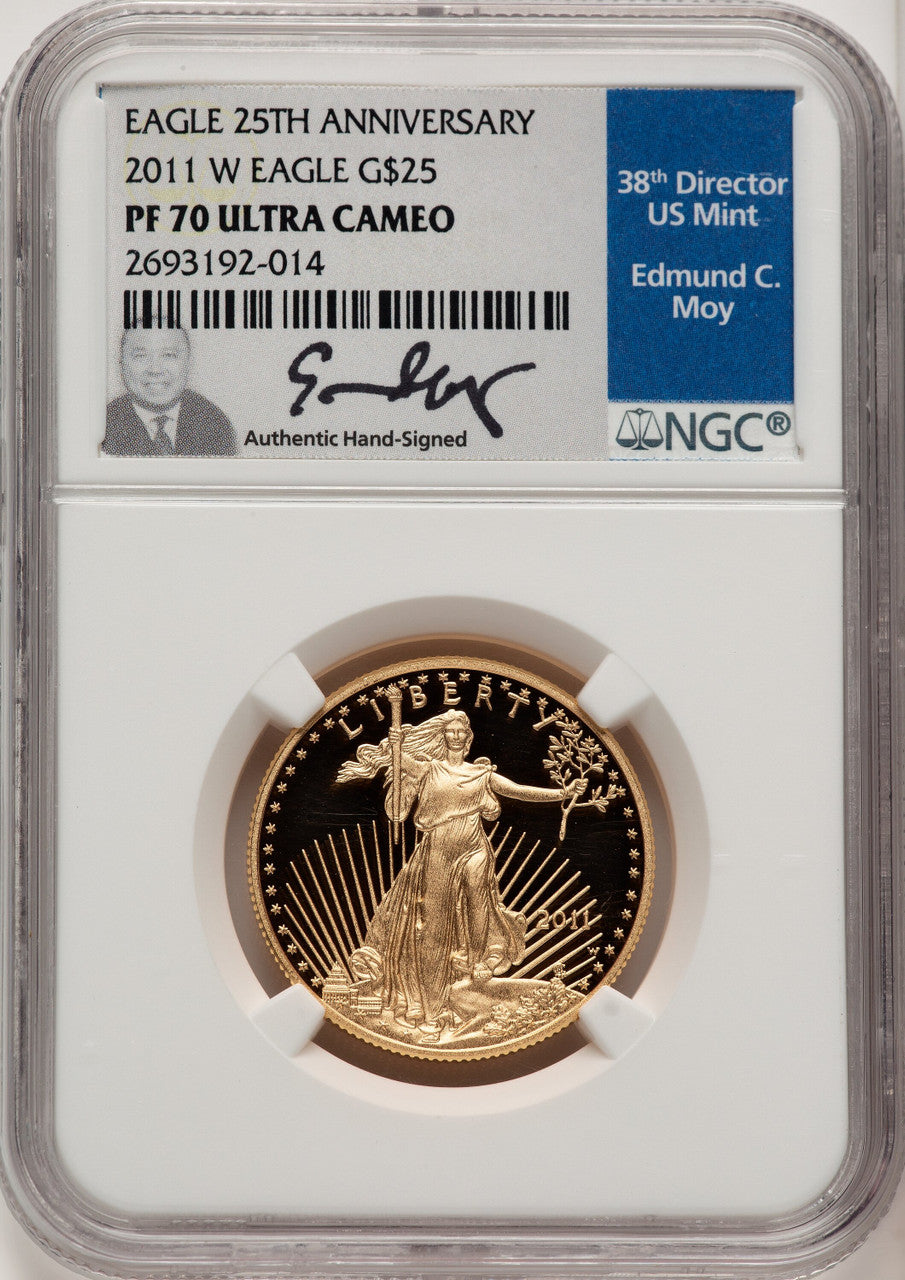 2011-W $25 Half-Ounce Gold Eagle Ed Moy NGC PF70