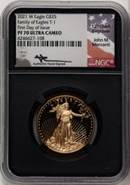 2021-W $25 1/2 Gold Eagle T-1 FDI NGC PF70 John Mercanti