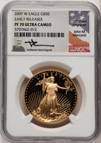 2007-W $50 One-Ounce Gold Eagle First Strike NGC PF70
