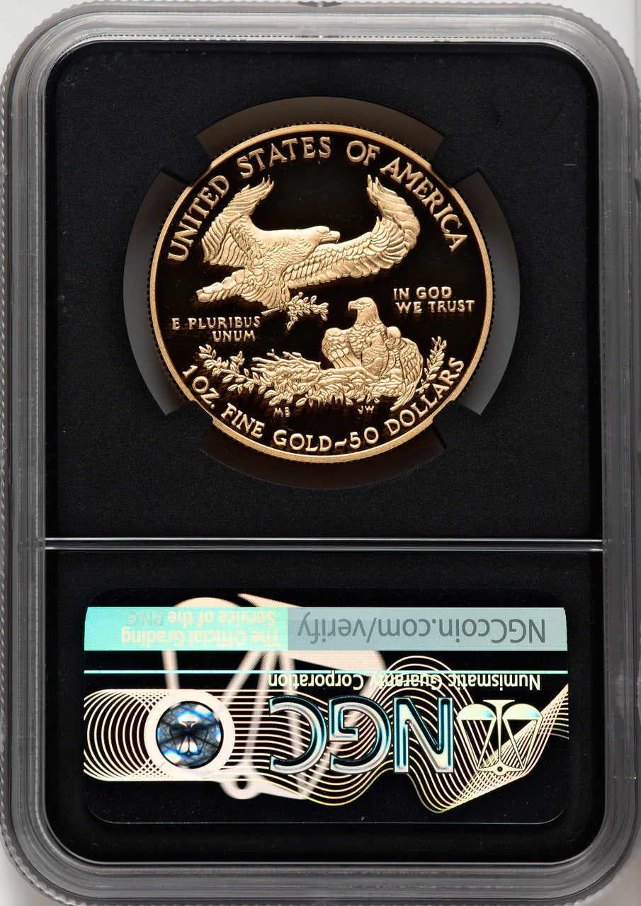 2021-W $50 Gold Eagle T-1 FDI NGC PF70 Elizabeth Jones