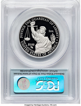 2010-W $100 One-Ounce Platinum Eagle Statue of Liberty FS Flag PCGS PR70
