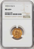 1925-D $2.50 Indian Quarter Eagle NGC MS64+