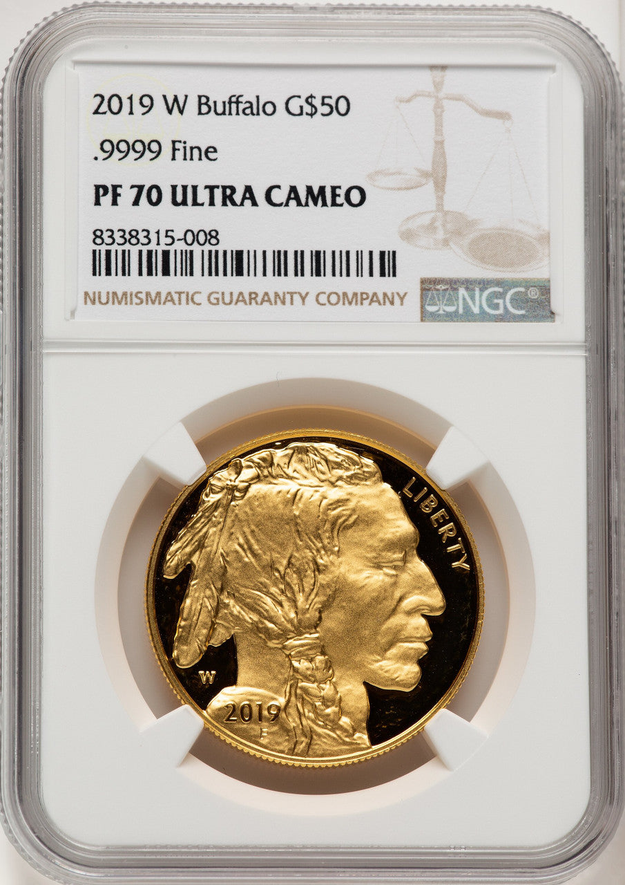 2019-W $50 One-Ounce American Buffalo Fine Gold NGC PF70