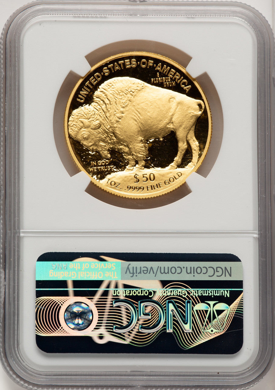 2018-W $50 One Ounce Gold Eagle First Day of Issue Denver Moy Signature Ed Moy NGC PF70