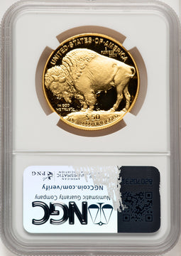 2006-W $50 One-Ounce Gold Buffalo .9999 Fine Gold Brown Label NGC PF70 (775389006)