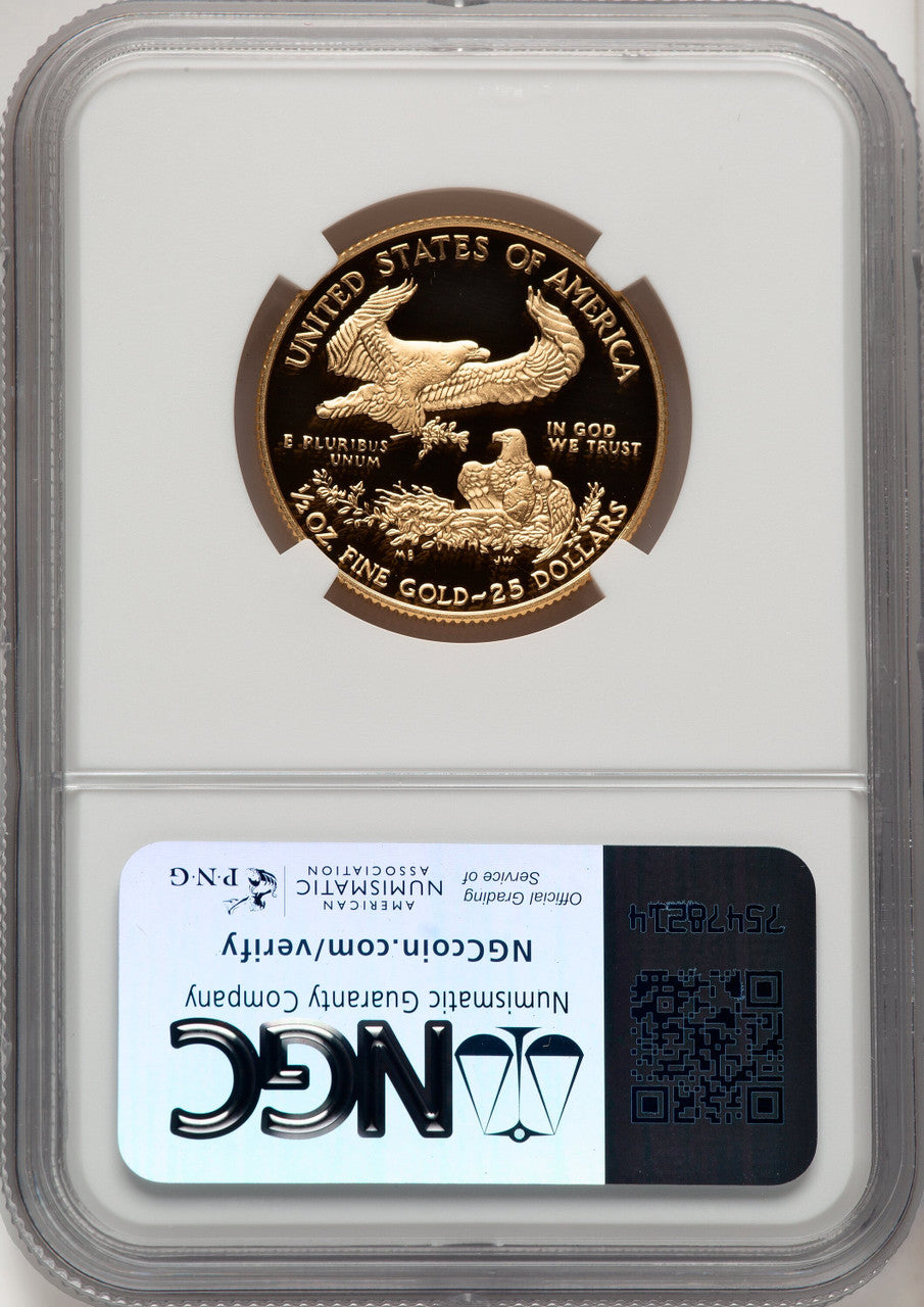 2019-W $25 Half-Ounce Gold Eagle Brown Label NGC PF70 (774348012)