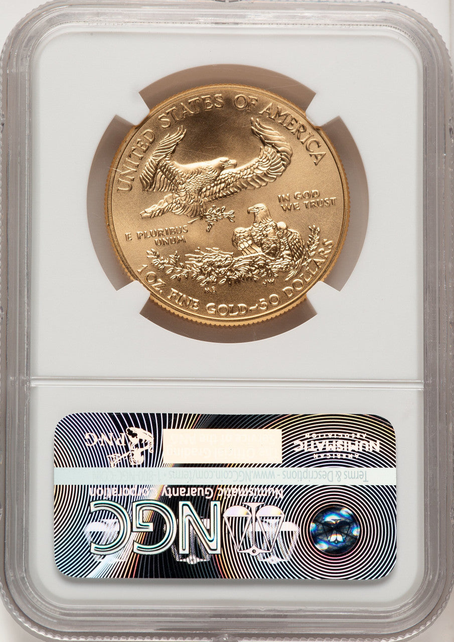 2016-W $50 One-Ounce Gold Eagle 30th Anniversary NGC MS70