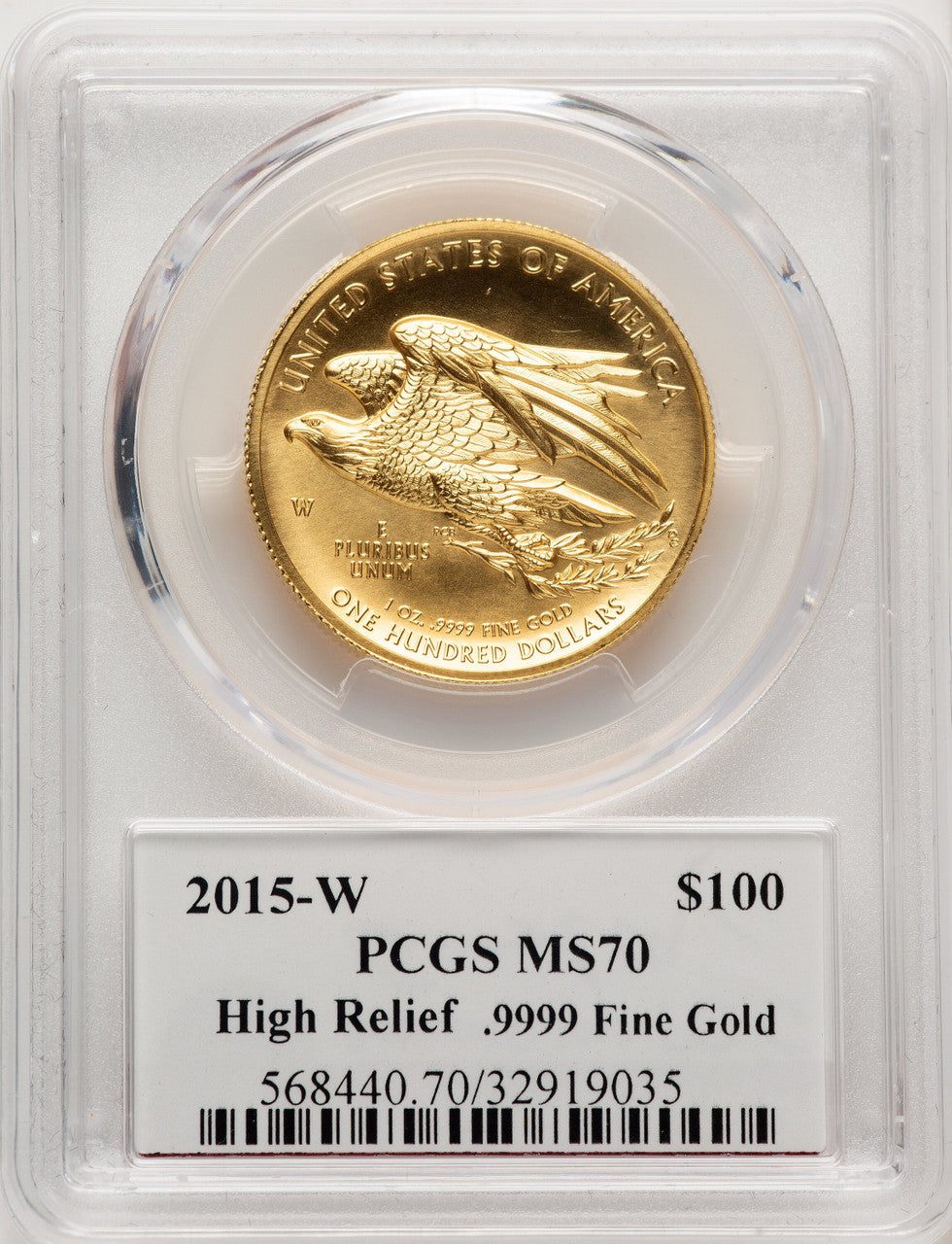 2015-W G$100 American Liberty High Relief PCGS MS70 Ed Moy