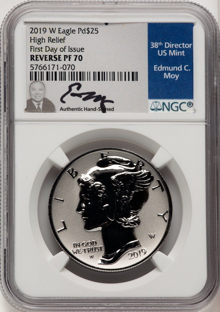2019-W Palladium Eagle 1 oz REV FDI NGC PF70 Ed Moy