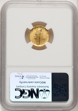 2016-W 10C Mercury Dime 100th Anniversary Gold Centennial Jeff Garrett Red Book Modern Commemoratives NGC MS70 (775323005)