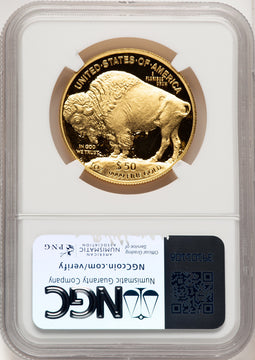 2017-W $50 One-Ounce Gold Buffalo Brown Label NGC PF70 (775057008)