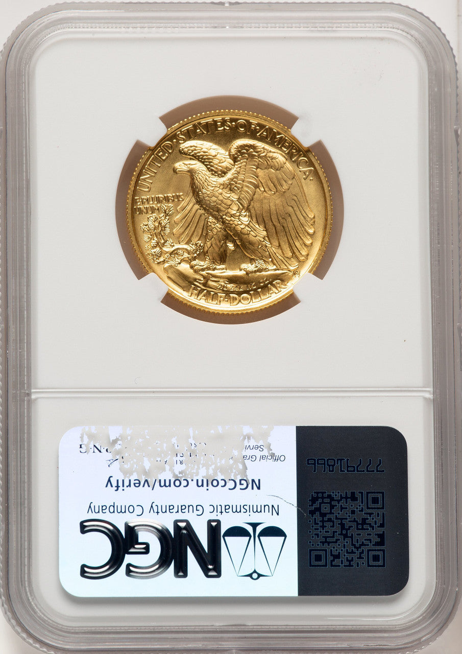 2016-W 50C Walking Liberty 100th Anniversary Gold Centennial Jeff Garrett Red Book NGC MS70 (775323034)