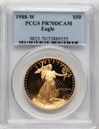 1988-W $50 One-Ounce Gold Eagle PCGS PR70 (506708010)
