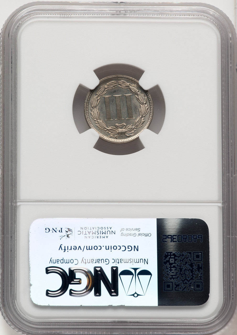 1886 3CN Proof Three Cent Nickel NGC PR66