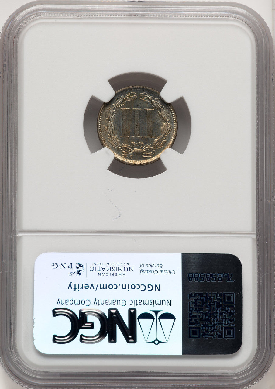 1887 3CN Proof Three Cent Nickel NGC PR66