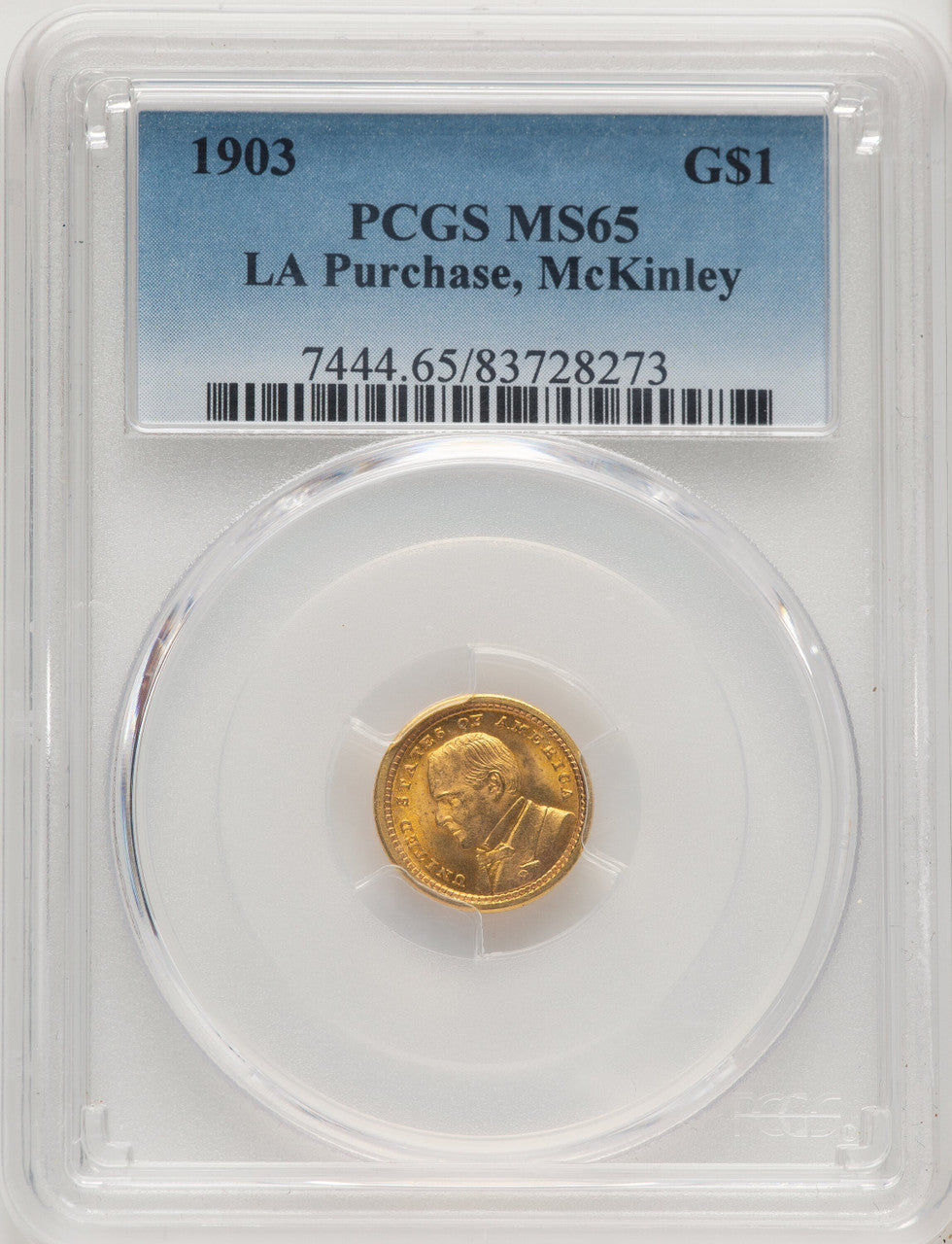1903 G$1 MCKIN Blue Gradient Commemorative Gold PCGS MS65