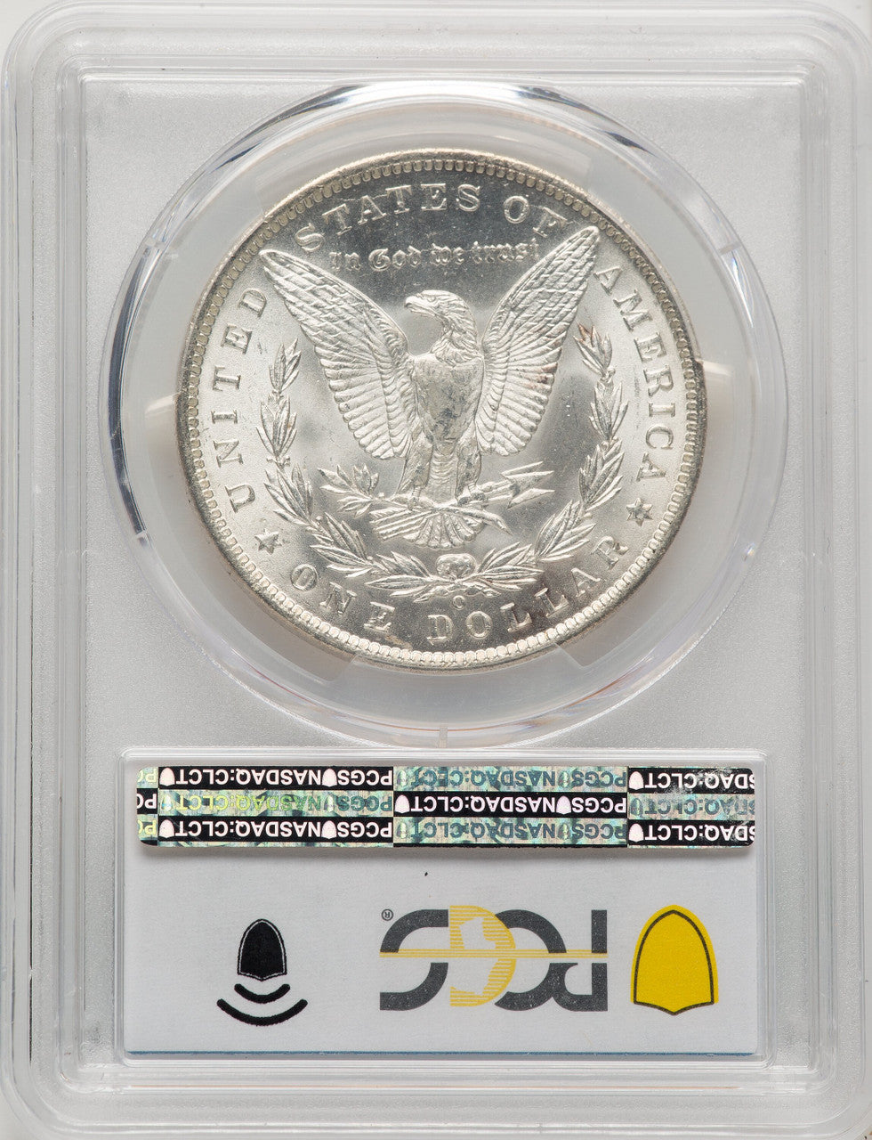 1885-O CAC Blue Gradient Morgan Dollar PCGS MS67+