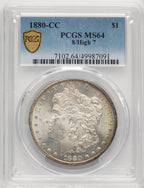 1880-CC 8 Over High 7 Morgan Dollar PCGS MS64 (520667007)