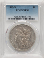 1892-S Morgan Dollar PCGS XF40 (520667011)