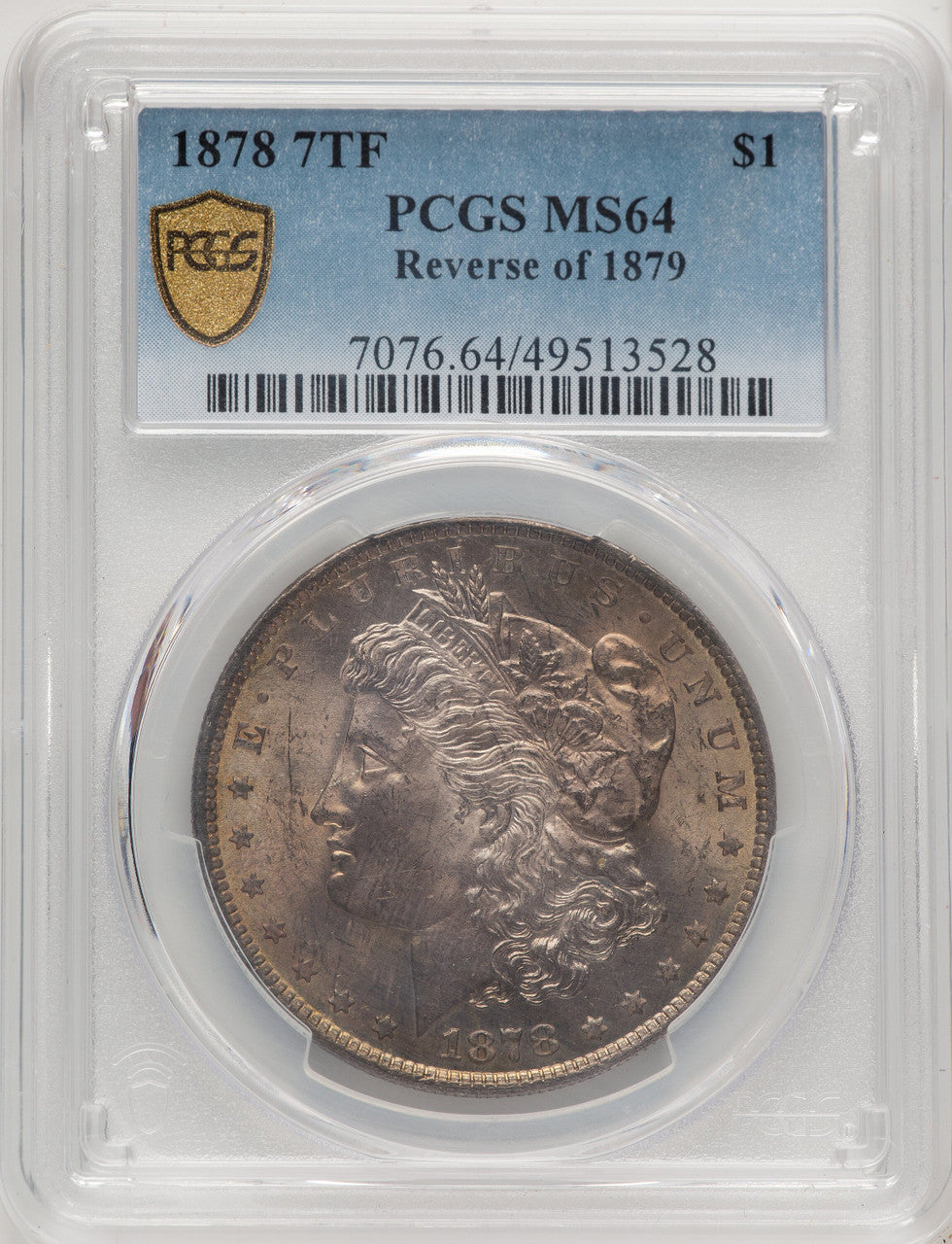 1878 7TF Reverse of 1879 Morgan Dollar PCGS MS64 (520667017)