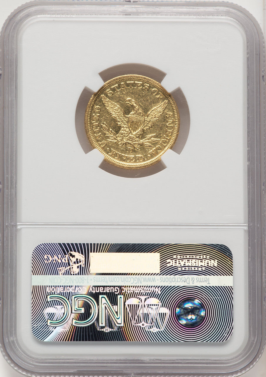 1846-D/D $5 Liberty Half Eagle NGC AU55