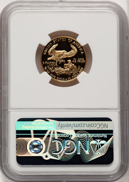 1992-P $10 Quarter-Ounce Gold Eagle John Mercanti NGC PF70