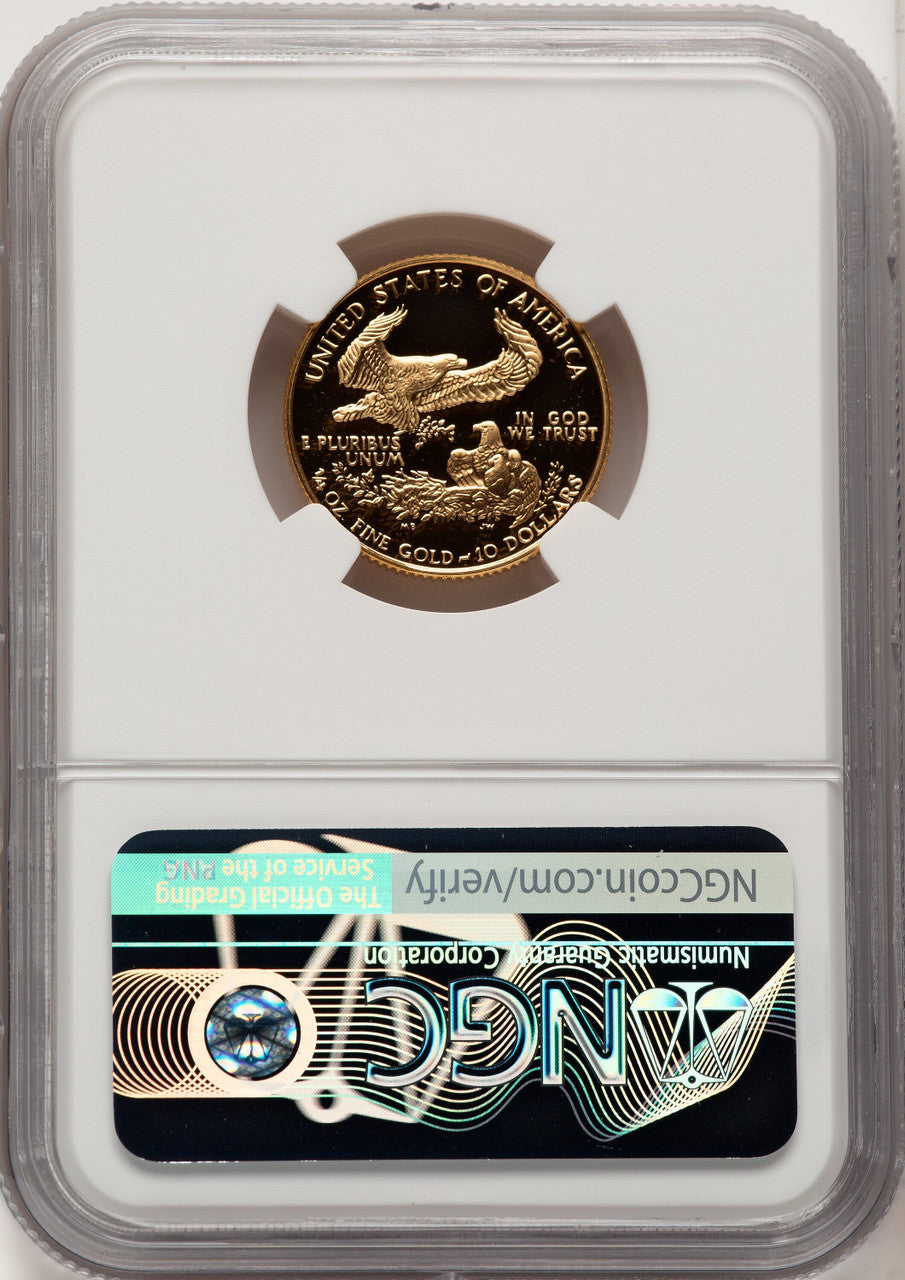 1992-P $10 Quarter-Ounce Gold Eagle John Mercanti NGC PF70