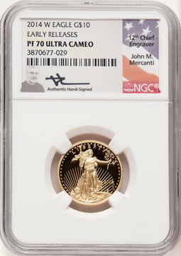 2014-W $10 Quarter-Ounce Gold Eagle First Strike NGC PF70 (520704125)