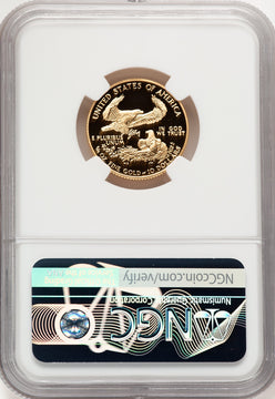 1990-P $10 Quarter-Ounce Gold Eagle John Mercanti NGC PF70