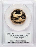2007-W $25 Half-Ounce Gold Eagle Moy Signature Ed Moy PCGS PR70