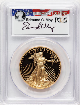2013-W $50 One-Ounce Gold Eagle First Strike Moy Signature FS Ed Moy PCGS PR70