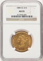 1880-CC $10 Liberty Eagle NGC AU55 (776052030)