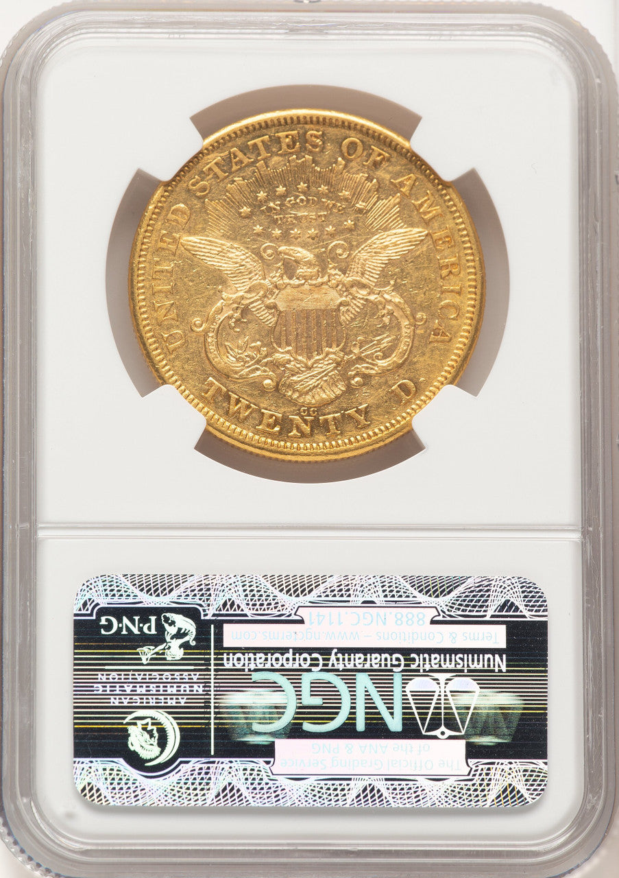1871-CC $20 Liberty Double Eagle NGC AU53