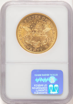1875-CC $20 Liberty Double Eagle NGC MS62 (776052044)