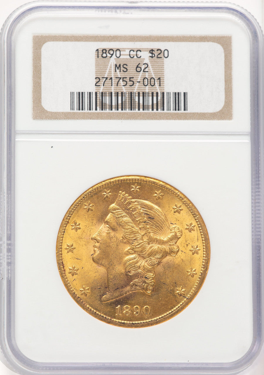 1890-CC $20 Liberty Double Eagle NGC MS62 (776052054)