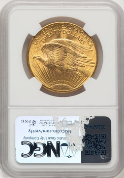 1914-S $20 CAC Saint-Gaudens Double Eagle NGC MS64+