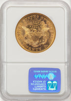 1867 $20 Liberty Double Eagle NGC MS62