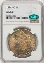 1884-CC CAC Morgan Dollar NGC MS66+